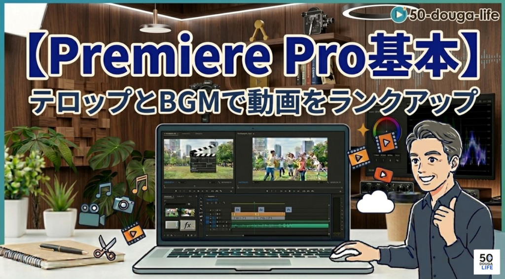 Adobe Premiere Pro テロップ作成とBGM挿入の基本ガイド：動画のクオリティを上げる演出術